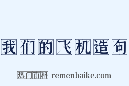 我们的飞机造句是什么意思的图片